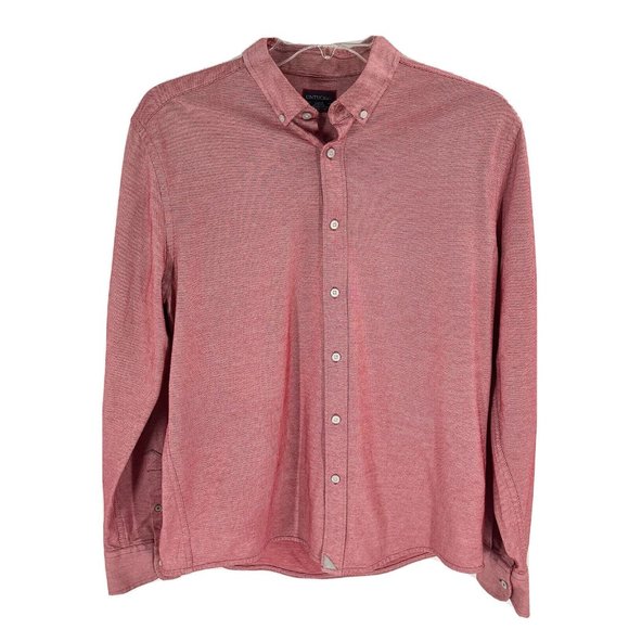 UNTUCKit Other - Untuckit Red Button Up Dress Shirt Sz Mens Large